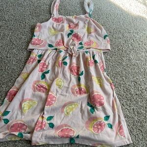 Carter's Pink and Green Fruit Print Dress